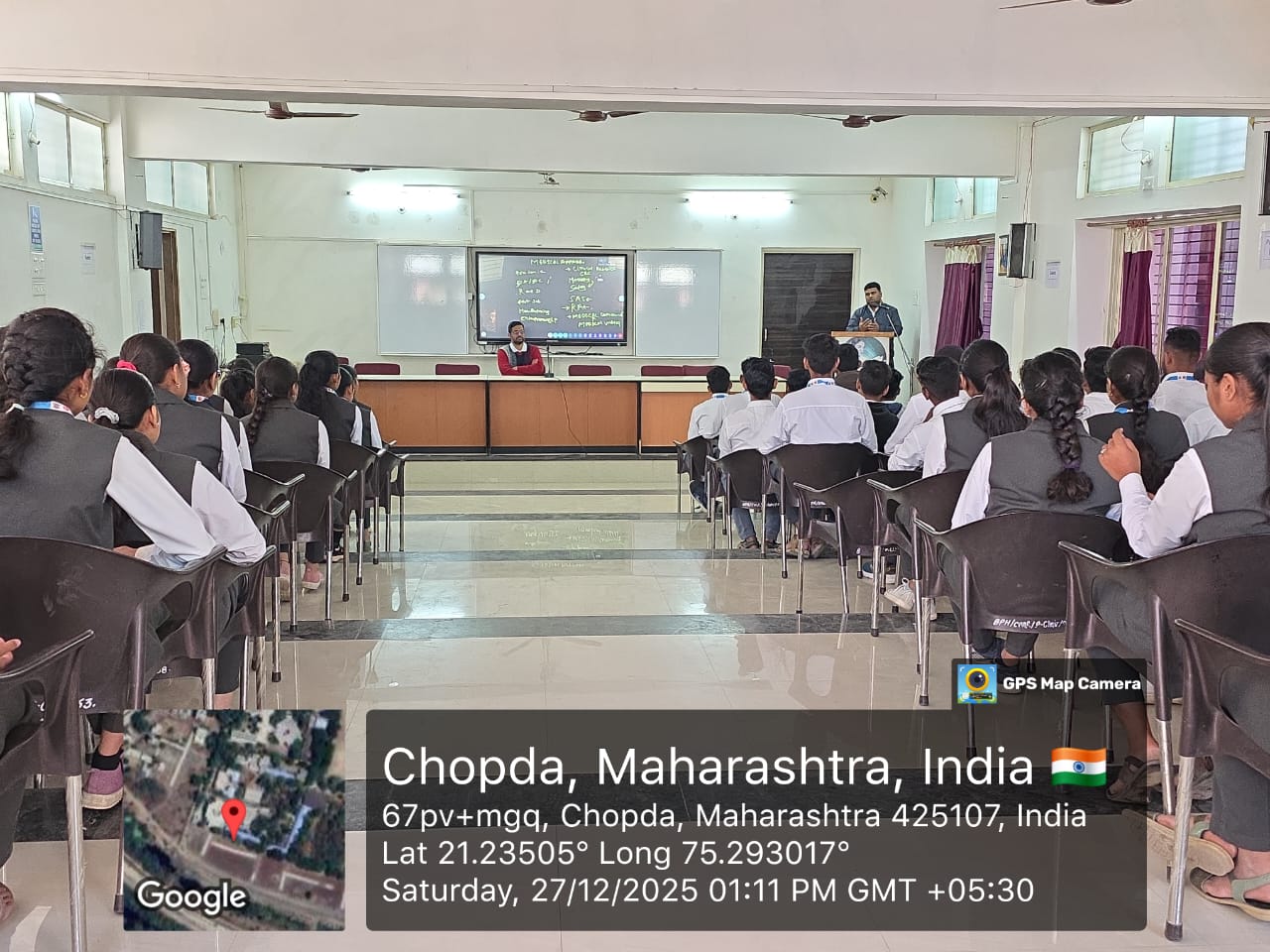 The One Day Seminar on “International Scope of Pharmacy: Career, Growth & Opportunities” was successfully conducted on 27/12/2025 at the Conference Hall, Smt. Sharadchandrika Suresh Patil College of P